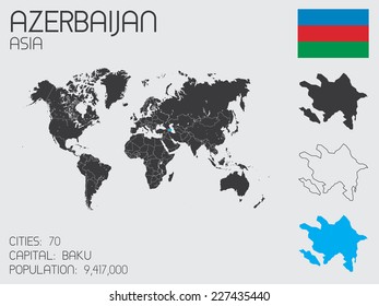 A Set of Infographic Elements for the Country of Azerbaijan