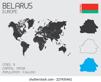 A Set of Infographic Elements for the Country of Belarus
