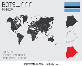 A Set of Infographic Elements for the Country of Botswana