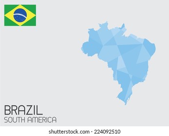 A Set of Infographic Elements for the Country of Brazil