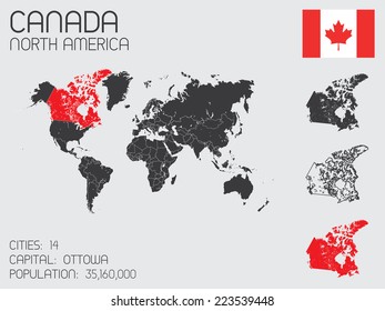 A Set of Infographic Elements for the Country of Canada