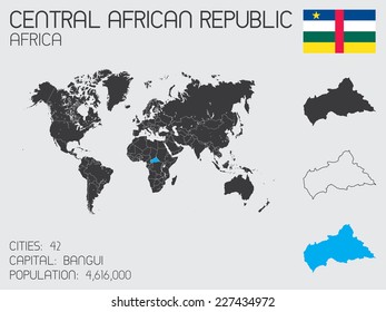 A Set of Infographic Elements for the Country of Central African Republic