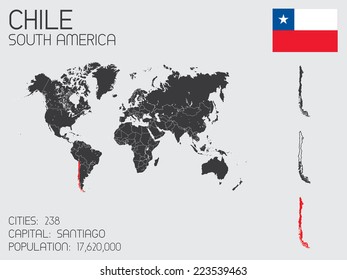 A Set of Infographic Elements for the Country of Chile