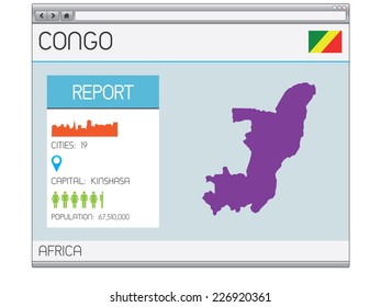 A Set of Infographic Elements for the Country of Congo