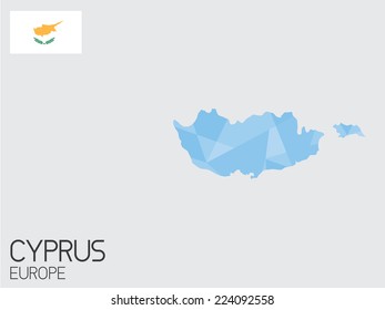 A Set of Infographic Elements for the Country of Cyprus