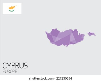 A Set of Infographic Elements for the Country of Cyprus