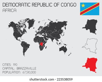 A Set of Infographic Elements for the Country of Democratic Republic of Congo