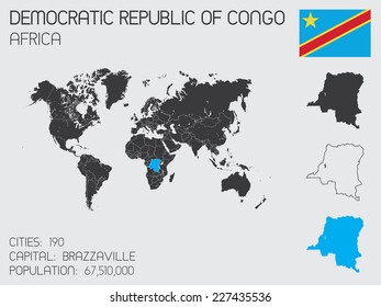A Set of Infographic Elements for the Country of Democratic Republic of Congo