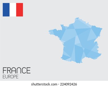 A Set of Infographic Elements for the Country of France