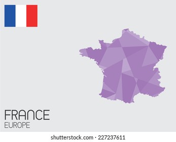 A Set of Infographic Elements for the Country of France