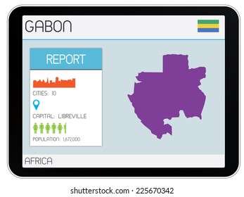 A Set of Infographic Elements for the Country of Gabon