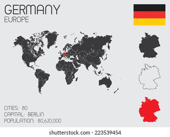 A Set of Infographic Elements for the Country of Germany
