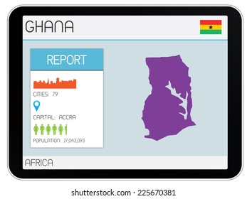 A Set of Infographic Elements for the Country of Ghana