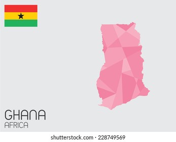 A Set of Infographic Elements for the Country of Ghana