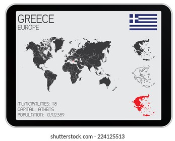 A Set of Infographic Elements for the Country of Greece