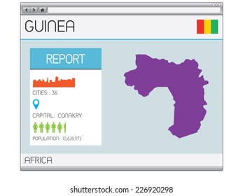 A Set of Infographic Elements for the Country of Guinea