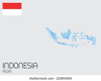 A Set of Infographic Elements for the Country of Indonesia