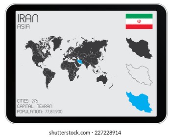A Set of Infographic Elements for the Country of Iran