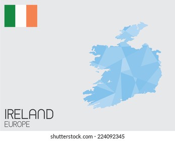 A Set of Infographic Elements for the Country of Ireland
