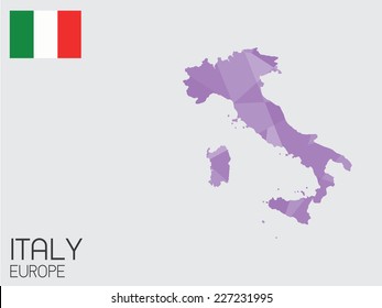 A Set of Infographic Elements for the Country of Italy