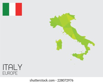 A Set of Infographic Elements for the Country of Italy