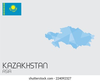 A Set of Infographic Elements for the Country of Kazakhstan