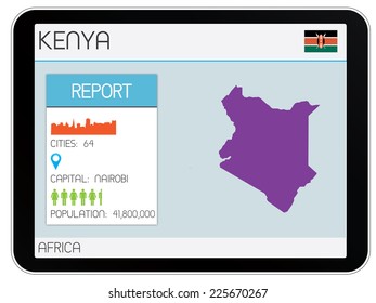 A Set of Infographic Elements for the Country of Kenya