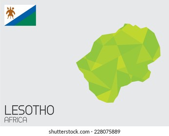 A Set of Infographic Elements for the Country of Lesotho