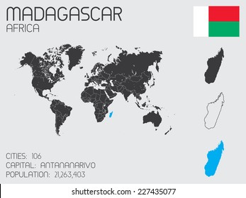A Set of Infographic Elements for the Country of Madagascar