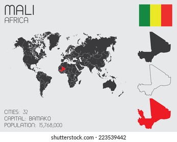 A Set of Infographic Elements for the Country of Mali