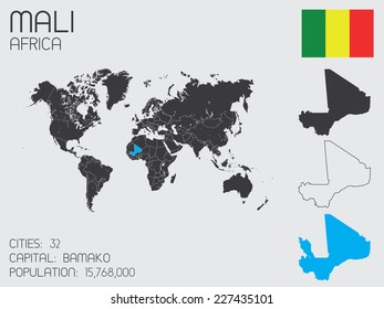 A Set of Infographic Elements for the Country of Mali