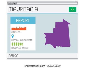 A Set of Infographic Elements for the Country of Mauritania