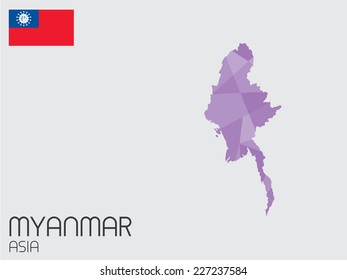 A Set of Infographic Elements for the Country of Myanmar