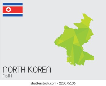 A Set of Infographic Elements for the Country of North Korea