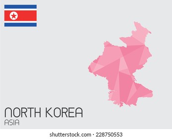 A Set of Infographic Elements for the Country of North Korea