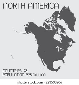 A Set of Infographic Elements for the Country of NorthAmerica