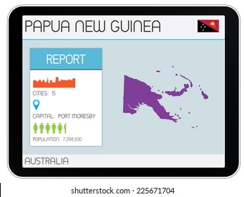 A Set of Infographic Elements for the Country of Papua New Guinea