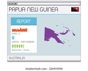 A Set of Infographic Elements for the Country of Papua New Guinea