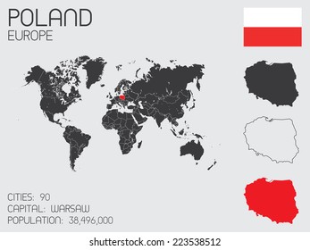 A Set of Infographic Elements for the Country of Poland