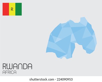 A Set of Infographic Elements for the Country of Rwanda