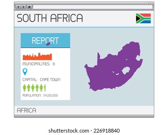 A Set of Infographic Elements for the Country of South Africa