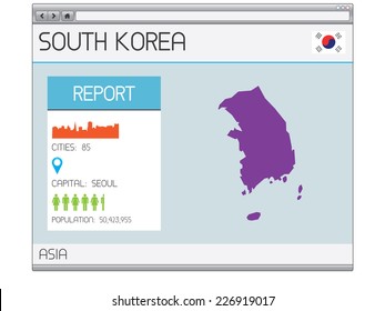 A Set of Infographic Elements for the Country of South Korea