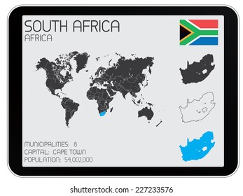 A Set of Infographic Elements for the Country of South Africa