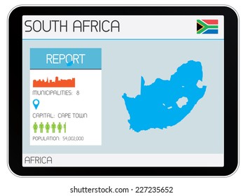 A Set of Infographic Elements for the Country of South Africa