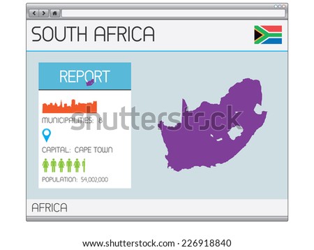 A Set of Infographic Elements for the Country of South Africa