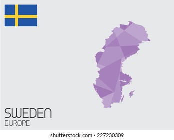 A Set of Infographic Elements for the Country of Sweden