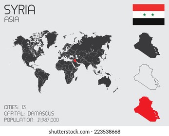 A Set of Infographic Elements for the Country of Syria