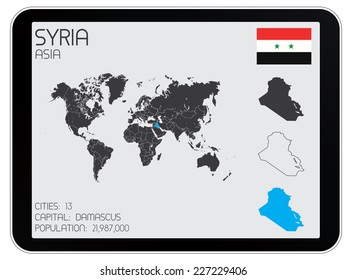 A Set of Infographic Elements for the Country of Syria