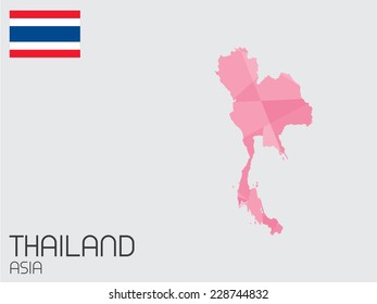 A Set of Infographic Elements for the Country of Thailand