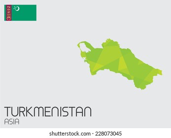 A Set of Infographic Elements for the Country of Turkmenistan